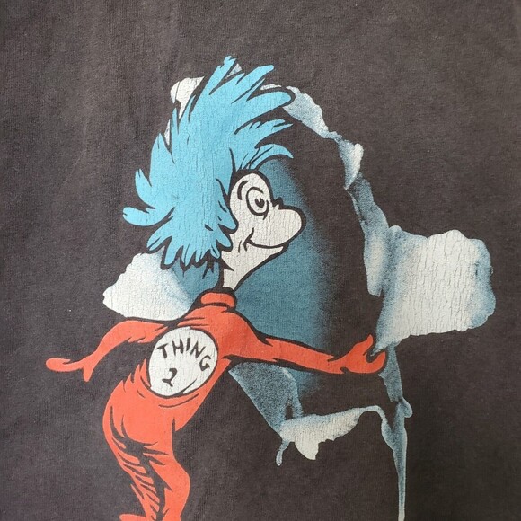 Cat in the Hat T Shirt L Mens Vintage Pop Tarts Movie Promo Front And Back Prnt - Picture 8 of 13